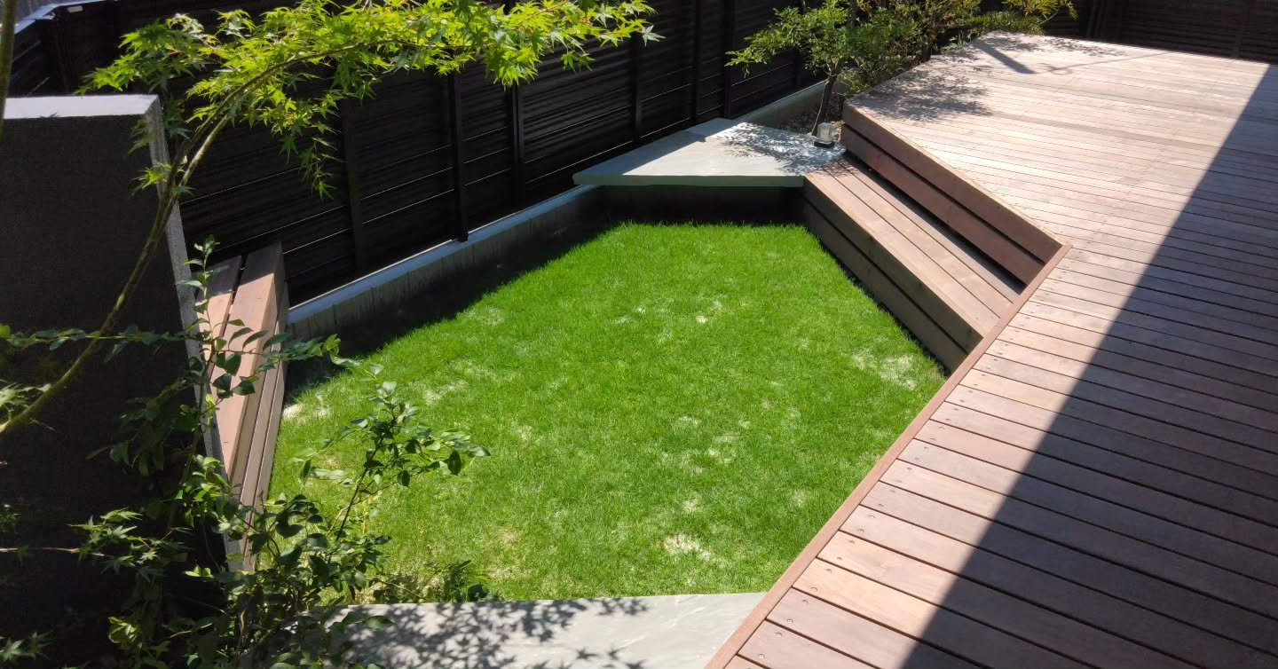 ユニークなカタチのお庭