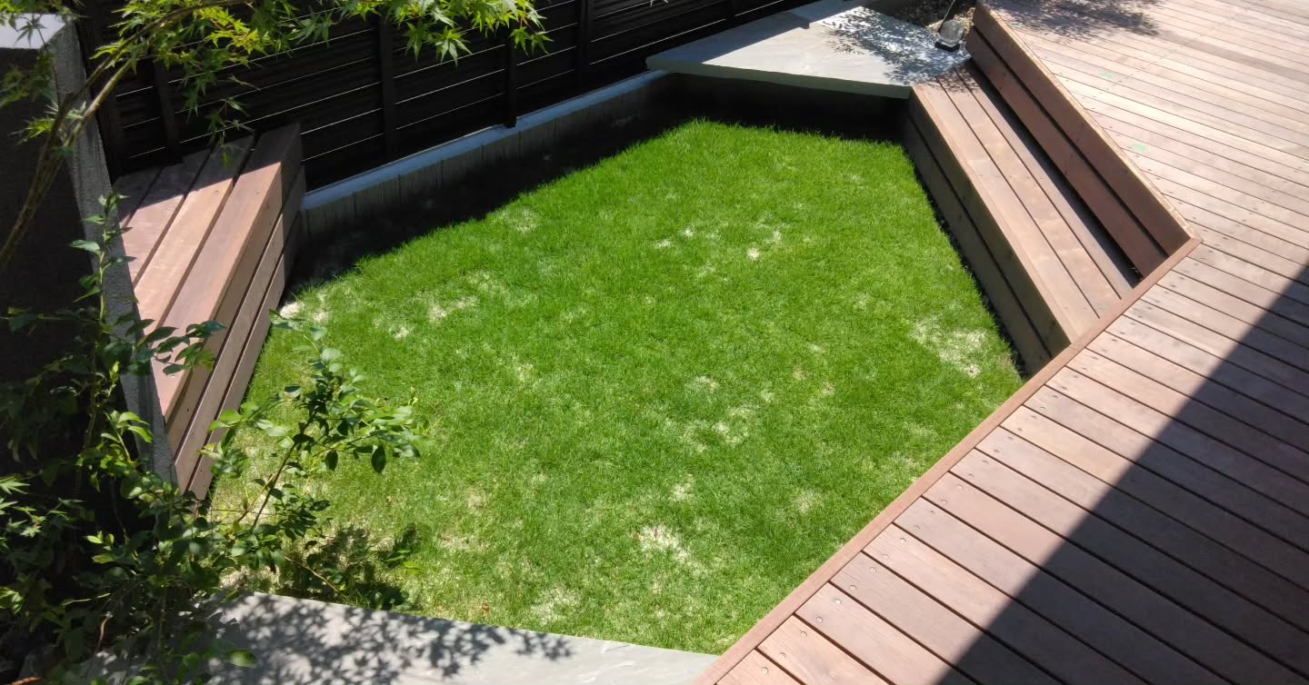 ユニークなカタチのお庭