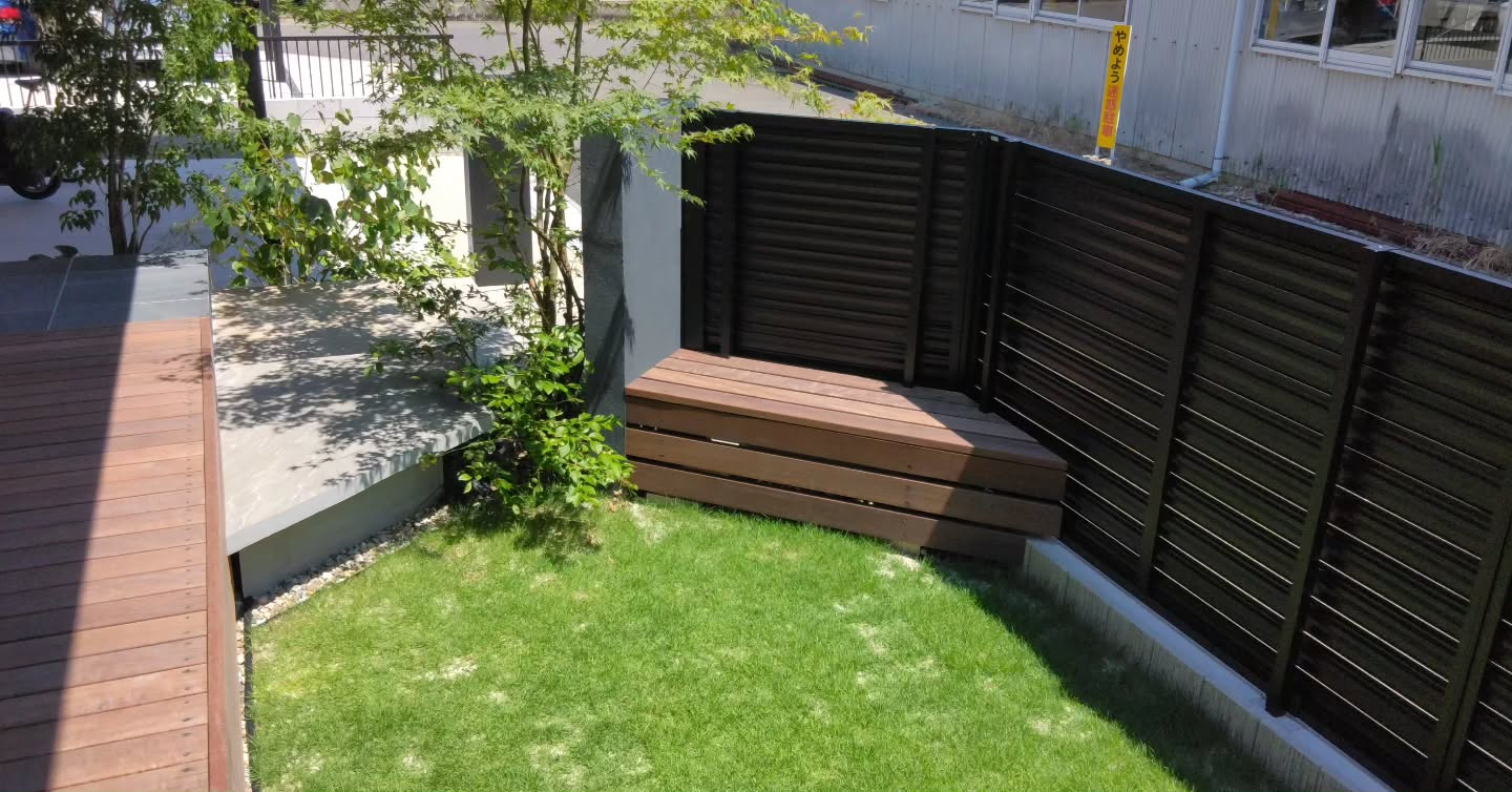 ユニークなカタチのお庭