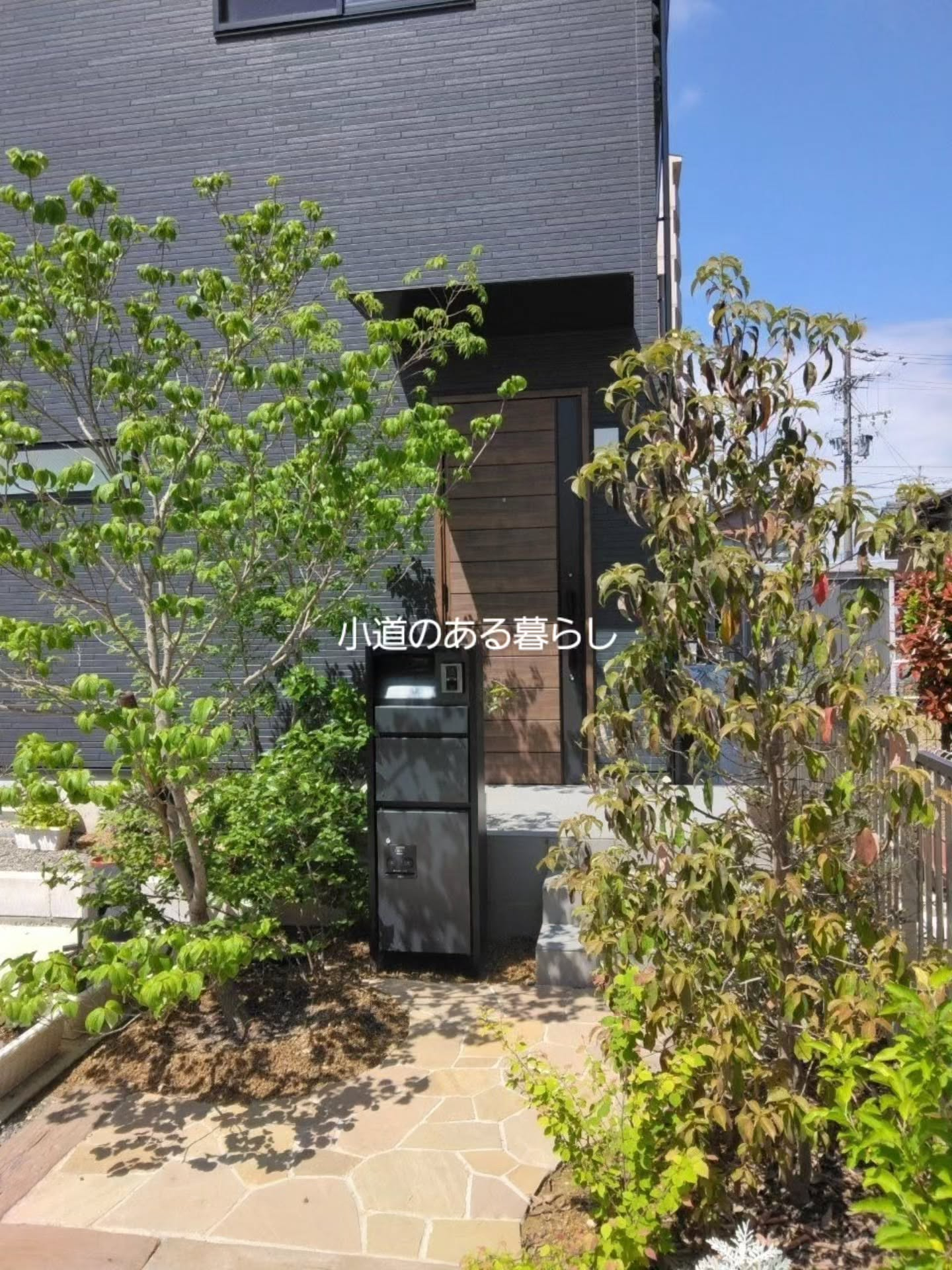 くねくねと曲がった小道。