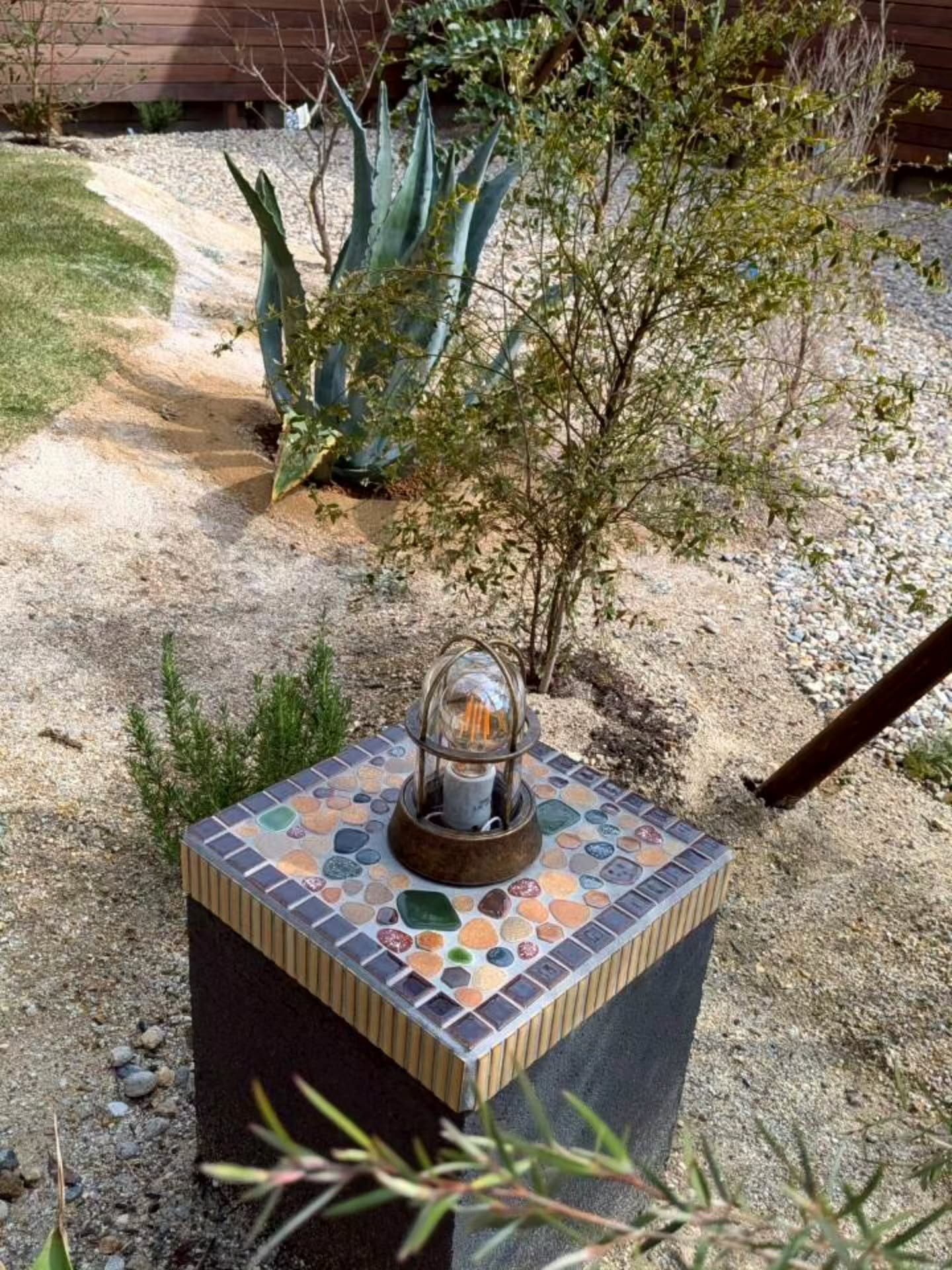 荒野を歩いているようなワイルドな道。