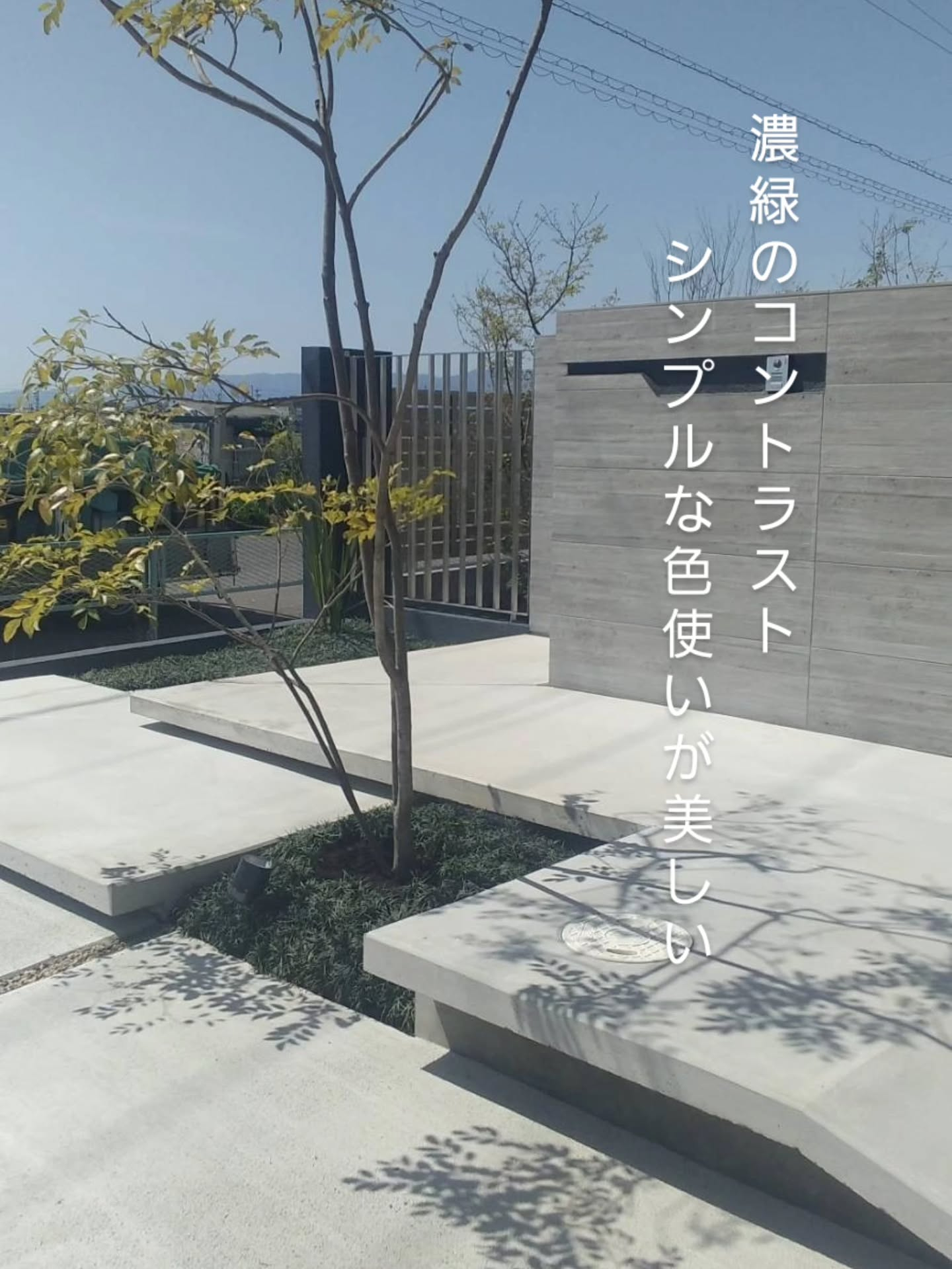外構にとって緑色は、草木にしか出せない色合いかもしれないです...