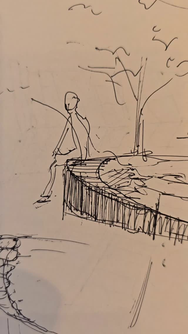 スケッチを重ねカタチを構築していきます。