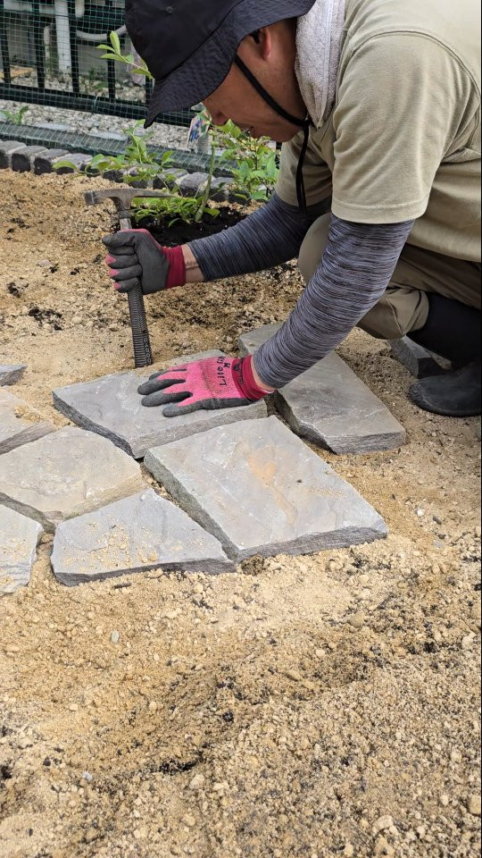 乱形石を土目地で決める。