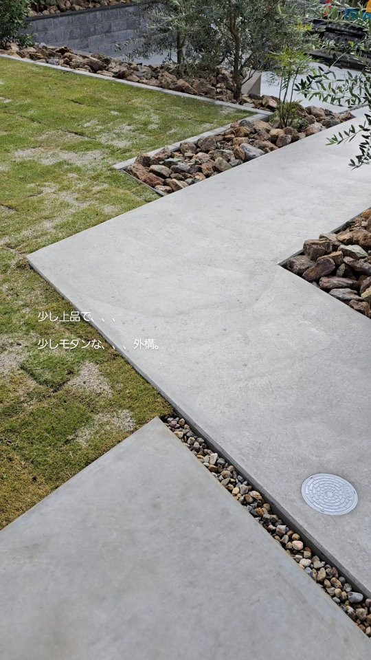 オリーブの見える家と外構